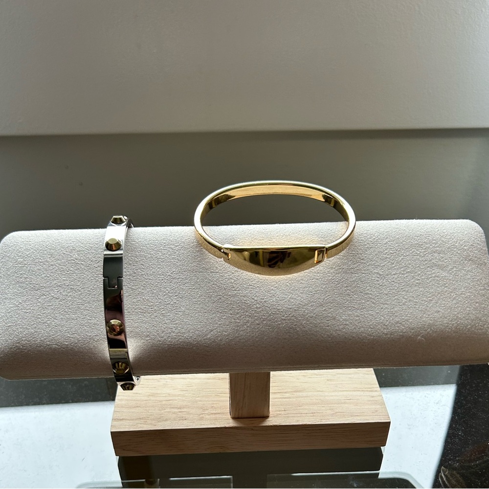 Michael Kors silver/gold and gold Banana Republic bracelets
